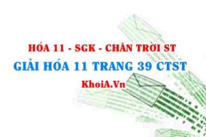 Giải Hóa 11 Chân trời Sáng tạo trang 39